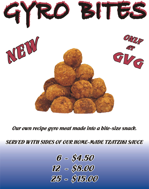 NEW Gyro Bites! Only at GVG!